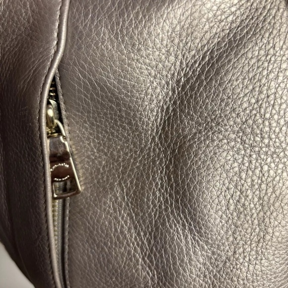 Coach Pewter Leather Scout Hobo Handbag Tote - Picture 10 of 12
